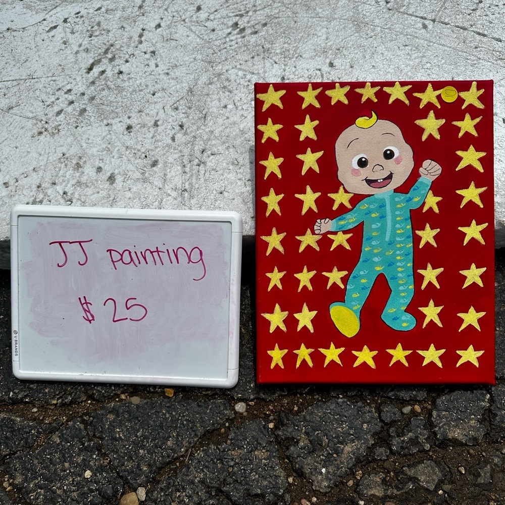 Baby Painting with Stars